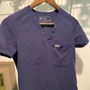Figs Catarina scrub top XXS navy
